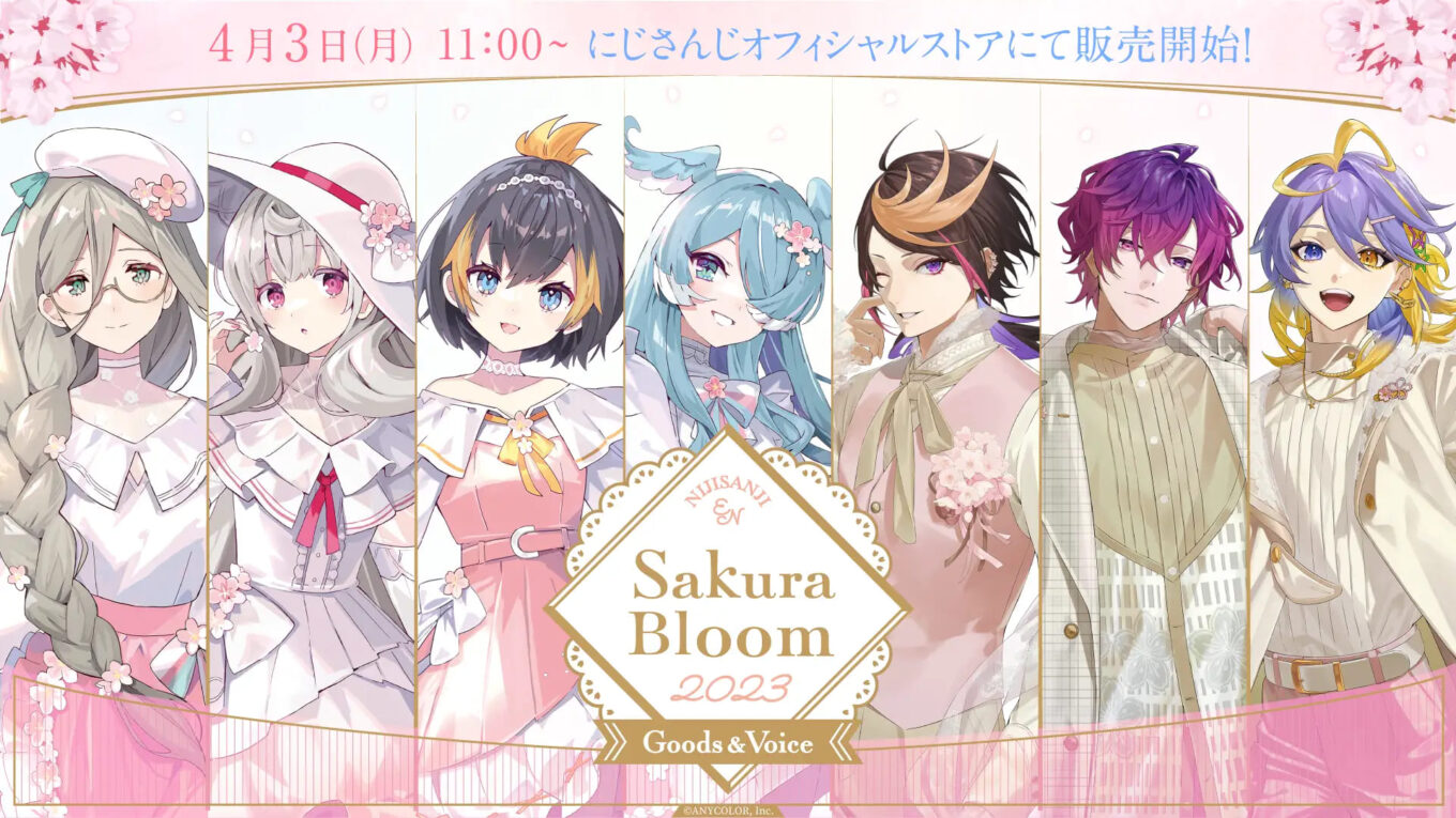 NIJISANJI EN「Sakura Bloom 2023 グッズ&ボイス」4/3 11時より、にじストア・ENストアにて同時販売開始 |  PANORA