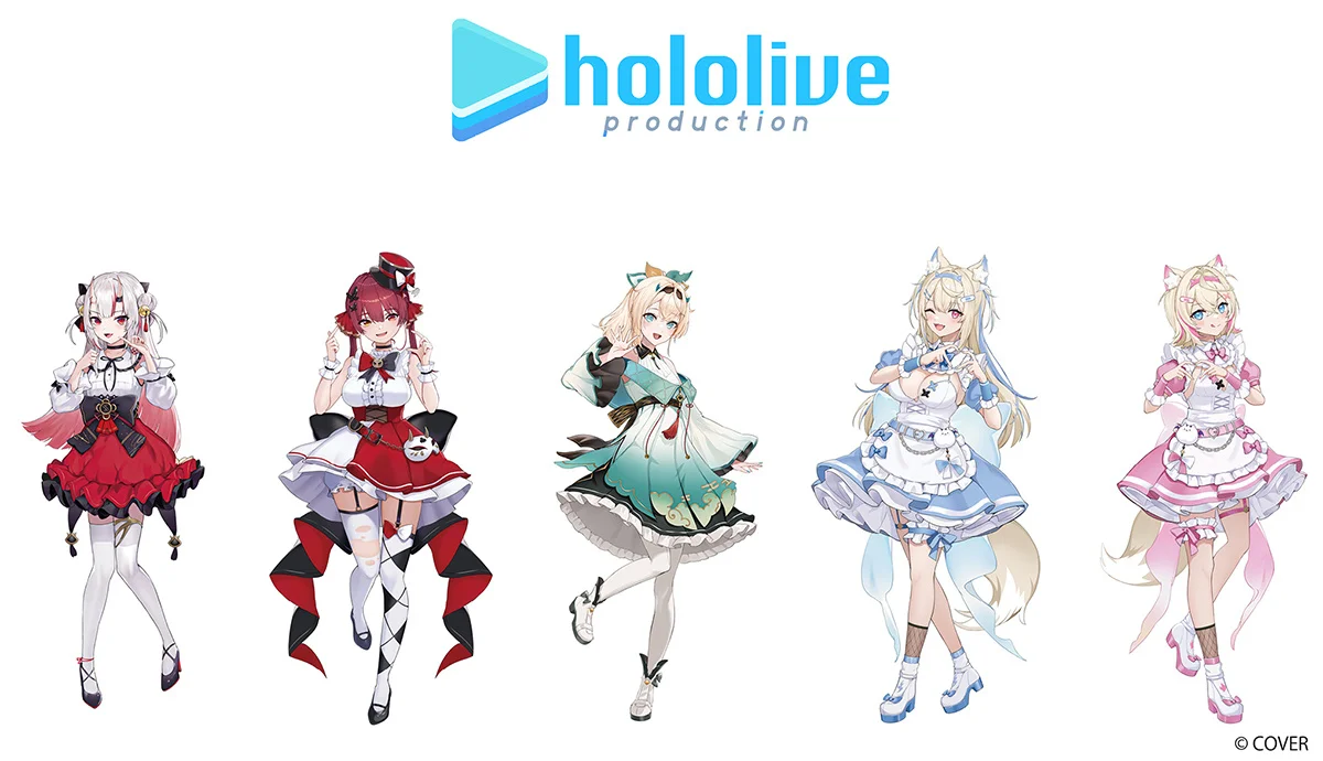 百鬼あやめ、宝鐘マリンなど5名の描き起こしイラストを使用した新作